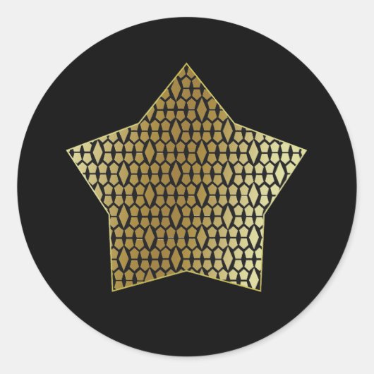 金属金ゴールドハニカムおよびダイヤモンドスター ラウンドシール (正面)
