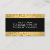 金属金ゴールドフレーク | ヘアサロンのロゴ 名刺 (裏面)