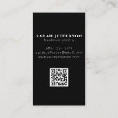 金属金ゴールドブラックプロフェッショナルイヤリングカード 名刺 (裏面)