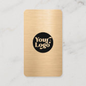 金属金ゴールドブラックQRコードソーシャルメディアの接続 名刺 (裏面)