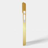 金属金ゴールドルックテンプレートモノグラムパーソナライズされた Case-Mate iPhoneケース (裏面 / 左)