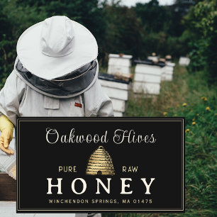 金属金ゴールドヴィンテージスキップハイブ養蜂家 名刺