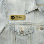 金属金ゴールド会社のロゴ従業員の磁気 名札 (インサイチュ)