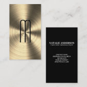 金属金ゴールド加工バックグラウンド 名刺 (正面/裏面)