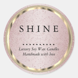 金属金ゴールド及びバラグリッター ラウンドシール