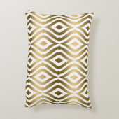 金属金ゴールド及び白色の幾何学模様 アクセントクッション (裏面(縦))