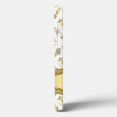 金属金ゴールド及び白色ヴィンテージフローラマスク Case-Mate iPhoneケース (裏面 / 左)
