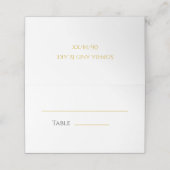 金属金ゴールド及び結婚白色の折り畳み座席表 プレイスカード (外部開封)