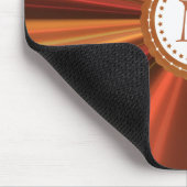 金属金ゴールド及び赤色フラクタル マウスパッド (コーナー)