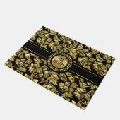 金属金ゴールド及び黒色ダンパー ドアマット (アングル)