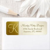 金属金ゴールド差出人住所ラベル ラベル (インサイチュ)