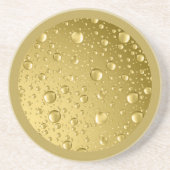 金属金ゴールド抽象芸術雨滴 コースター (正面)