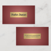 金属金ゴールド枠 | 幾何学的パターン 名刺 (正面/裏面)