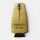 金属金ゴールド結婚の振動 ボトルクーラー (裏面)