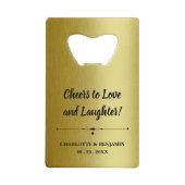 金属金ゴールド結婚式の引き出物 クレジットカード栓抜き (裏面)