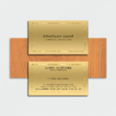 金属金ゴールド背景の光沢縁ど付 名刺