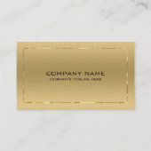 金属金ゴールド背景の光沢縁ど付 名刺 (正面)