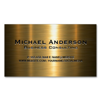 金属金ゴールド背景 マグネット名刺