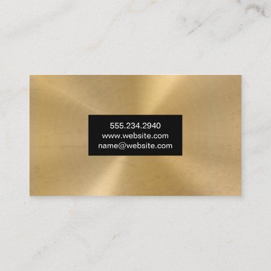 金属金ゴールド背景 名刺 (裏面)