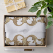 金属金ゴールド華美アカンサス葉ヴィンテージ枠 薄葉紙 (ギフト)