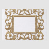 金属金ゴールド華美アカンサス葉ヴィンテージ枠 薄葉紙 (正面)