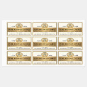 金属金ゴールド蜜蝋アイボリー蝋燭ヘラルディックビー ラベル (シート)