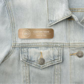 金属金ゴールド衣服安全ピン磁気従業員 名札 (インサイチュ)