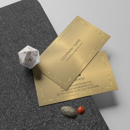 金属金ゴールド質光沢金ゴールド縁ど 名刺