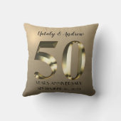 金属金ゴールド50結婚周年 クッション (裏面)