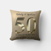 金属金ゴールド50結婚周年 クッション (正面)