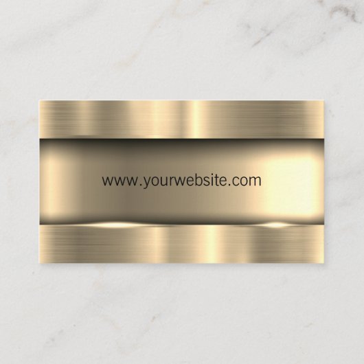 金属金ゴールド |エステート実在ロゴ 名刺 (裏面)