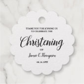 金属金ゴールド《キリスト教》洗礼式や命名式ベビーサンキューギフト フェイバータグ (裏面)