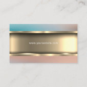 金属金ゴールド |グラデーシカラフルョン 名刺 (裏面)