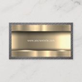 金属金ゴールド |スチール縁ど 名刺 (裏面)