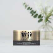 金属金ゴールド | ビジネスプロフェッショナル 名刺 (スタンド正面)