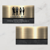 金属金ゴールド | ビジネスプロフェッショナル 名刺 (正面/裏面)