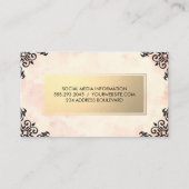 金属金ゴールド/ピンク/ア華美クセント 名刺 (裏面)