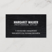 金属金ゴールド | ベルベットブラック | モノグラム 名刺 (裏面)