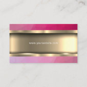 金属金ゴールド |マゼンタジオメトリック 名刺 (裏面)