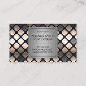 金属金ゴールド |メタリックパターン正方形 名刺 (正面)