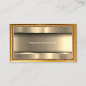 金属金ゴールド | ヴィンテージ金枠 名刺 (裏面)
