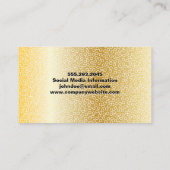 金属金ゴールド |幾何学的パターン 名刺 (裏面)