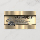 金属金ゴールド | 建築トラックとホーム 名刺 (正面)