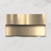 金属金ゴールド | 建築ビルダーロゴ 名刺 (裏面)