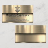 金属金ゴールド | 建築ビルダーロゴ 名刺 (正面/裏面)