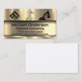 金属金ゴールド |建築車 |ハンドツール 名刺 (正面/裏面)