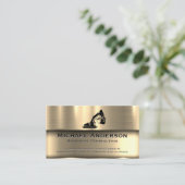 金属金ゴールド | 建築車 名刺 (スタンド正面)