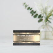 金属金ゴールド |炭素繊維 名刺 (スタンド正面)