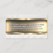 金属金ゴールド |白いパネル 名刺 (裏面)