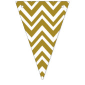 金属金ゴールド、白とピンクのシェブロン赤ちゃんシャワー バンティングフラッグ (第2の旗)